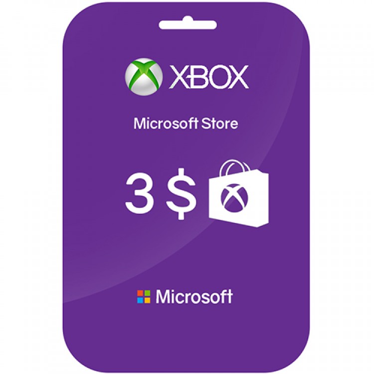Microsoft XBOX 3 $ Gift Card US دیجیتالی  گیفت کارت